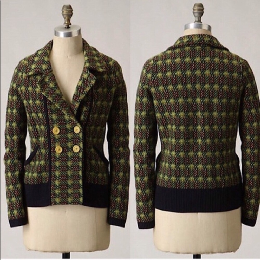 Anthropologie Sparrow Millbrook Jacquard Cardigan - Picture 3 of 16